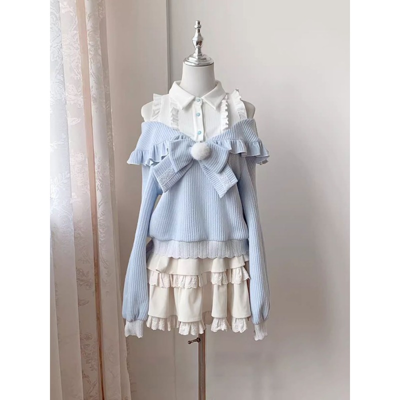 Blouse Off Shoulder - Kawaii Soft Girl Lolita 2-delige set