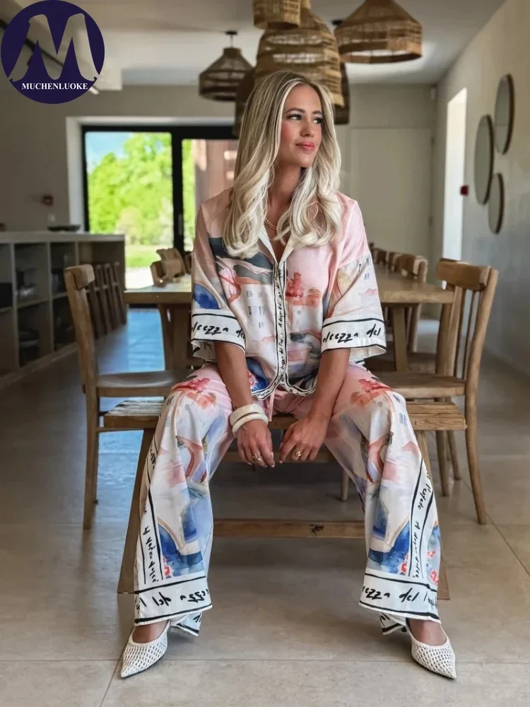 Linen Pant Wide - 2-delige set voor dames zomer nieuwe
