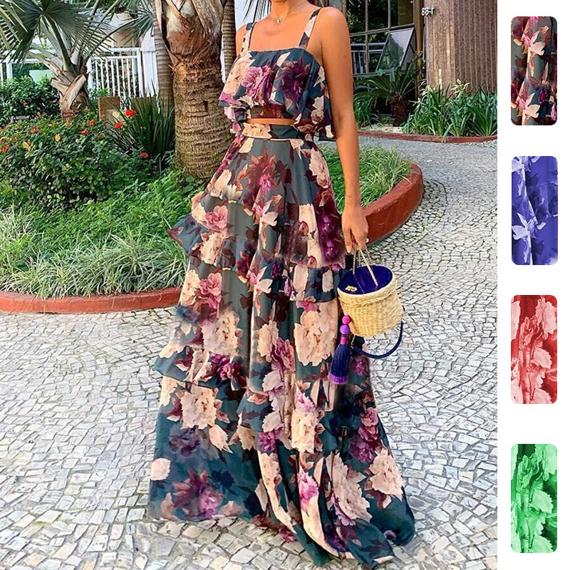 Dames Tweedelige Outfits Bloem - Romper Floral Print recensie en prijs