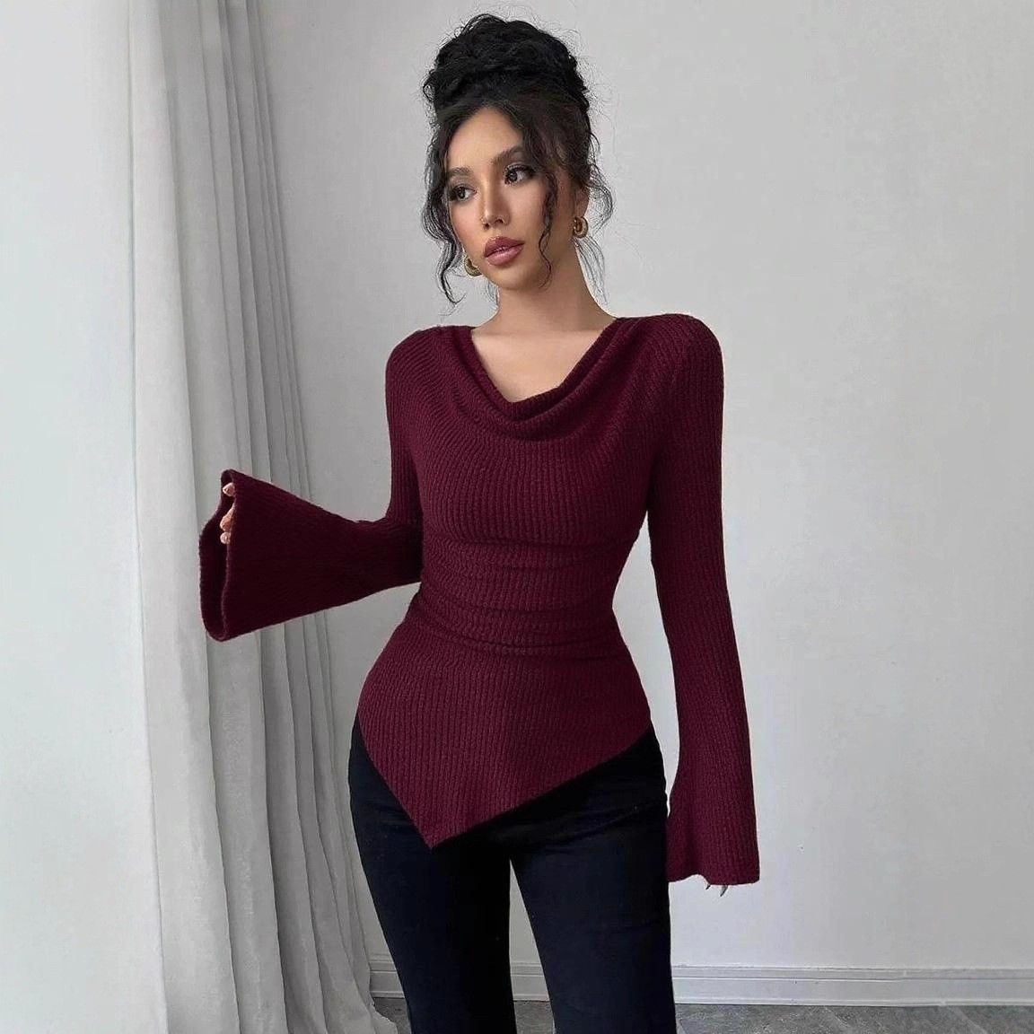 Damesblouse met lange mouwen E - Blouse Off Shoulder recensie en prijs