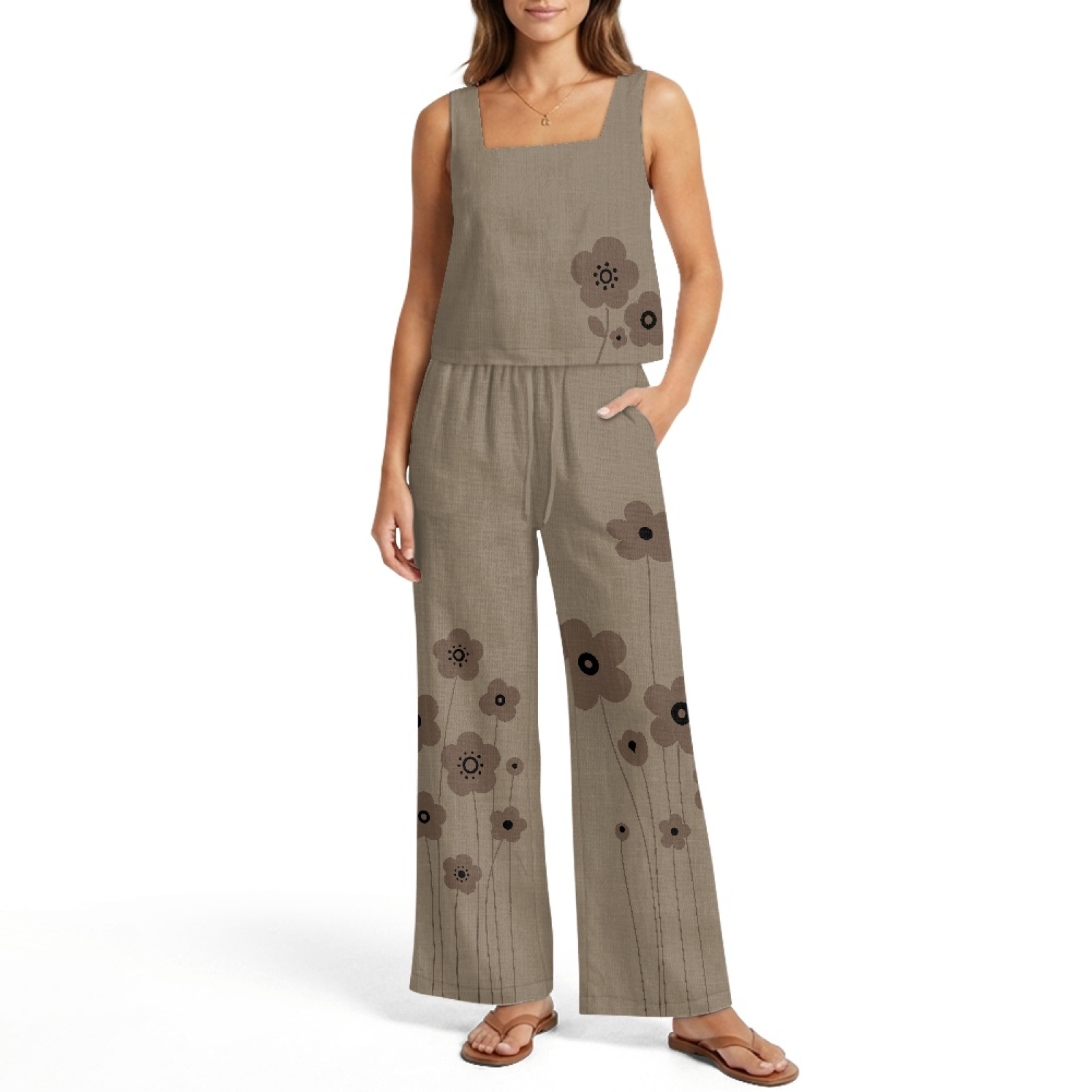INSTANTARTS Dameslinnen vestse - Linen Pant Wide recensie en prijs