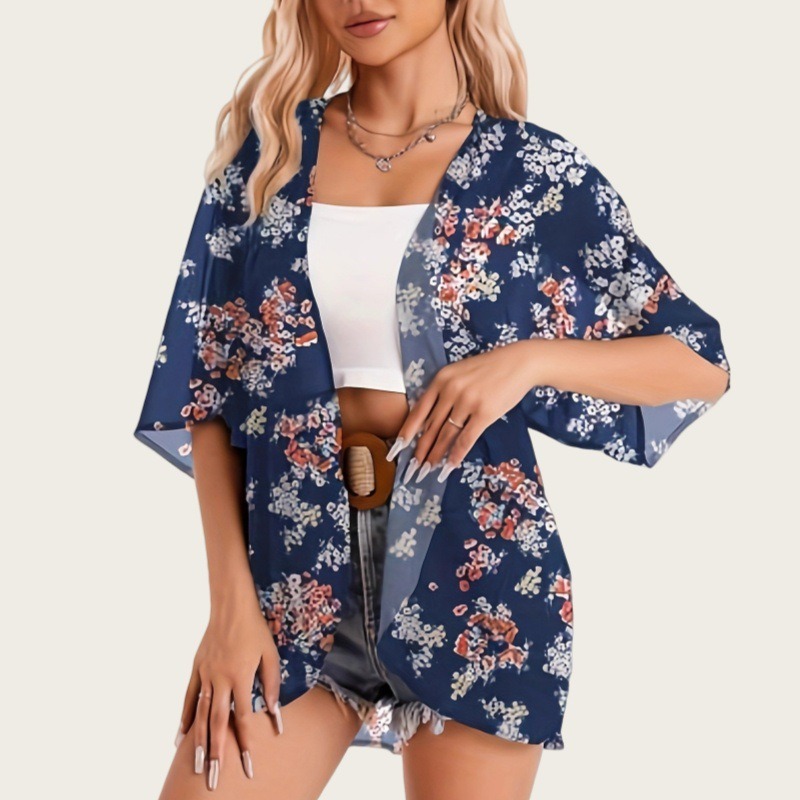 Badpak Vrouw 2025 Kimono Vest  - Kimono Sheer Floral recensie en prijs
