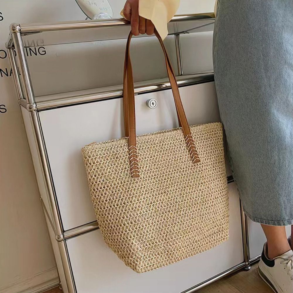 Modevolle effenkleurige geweve - Tote Bag Beach recensie en prijs
