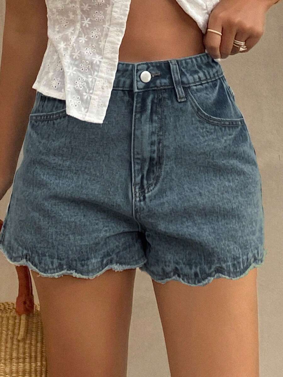 Dames losse casual denim short - Shorts Denim Frayed recensie en prijs
