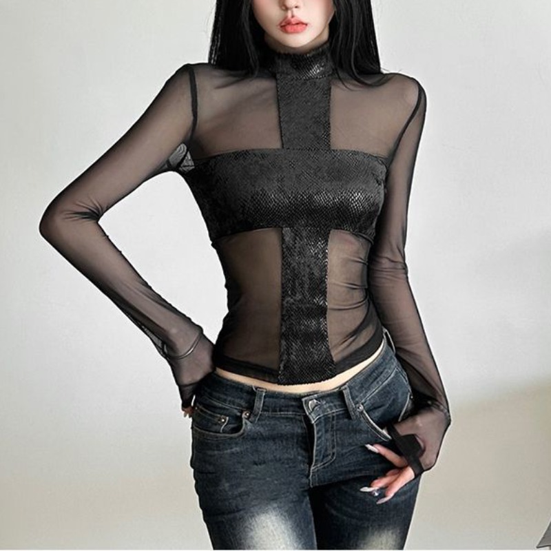 Amerikaanse stijl mesh bodysui - Blouse Off Shoulder recensie en prijs