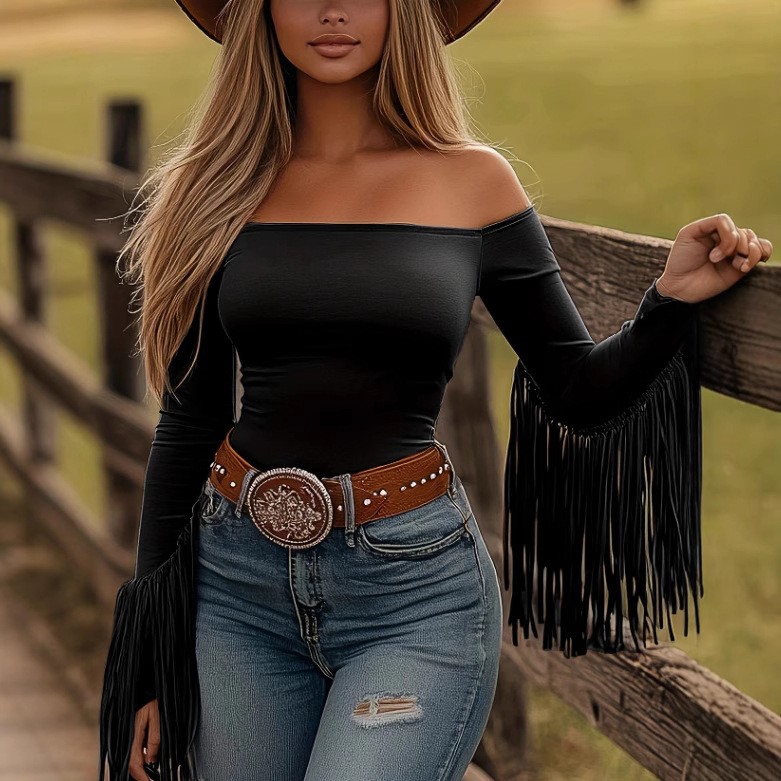 Dameskleding Blouse met lange  - Blouse Off Shoulder recensie en prijs