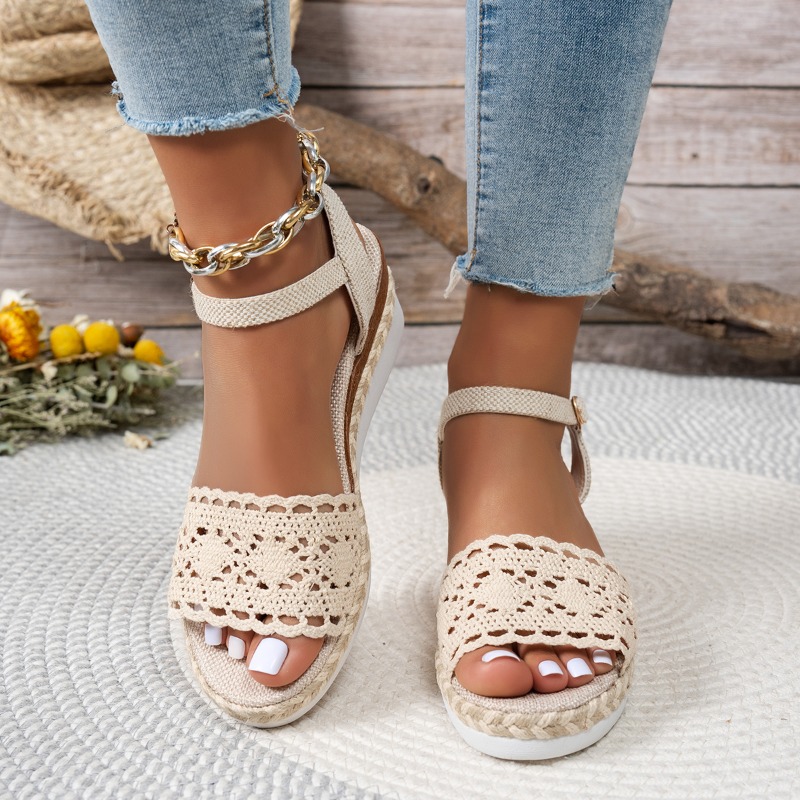 Dames kanten sandalen met slee - Wedge Espadrille Women recensie en prijs