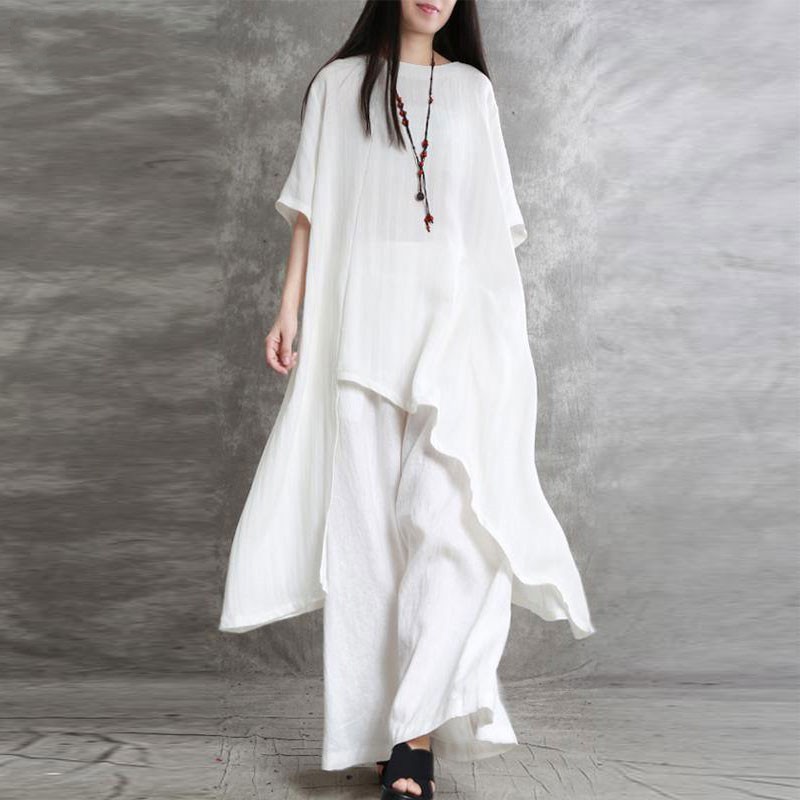Dames Katoenen Linnen 2-delige - Linen Pant Wide recensie en prijs