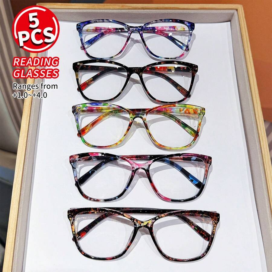 5 paar damesmode leesbrillen M - Sunglasses Cat Eye recensie en prijs