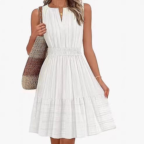 Zomerjurk voor dames, mouwloos - Linen Dress Wrap recensie en prijs