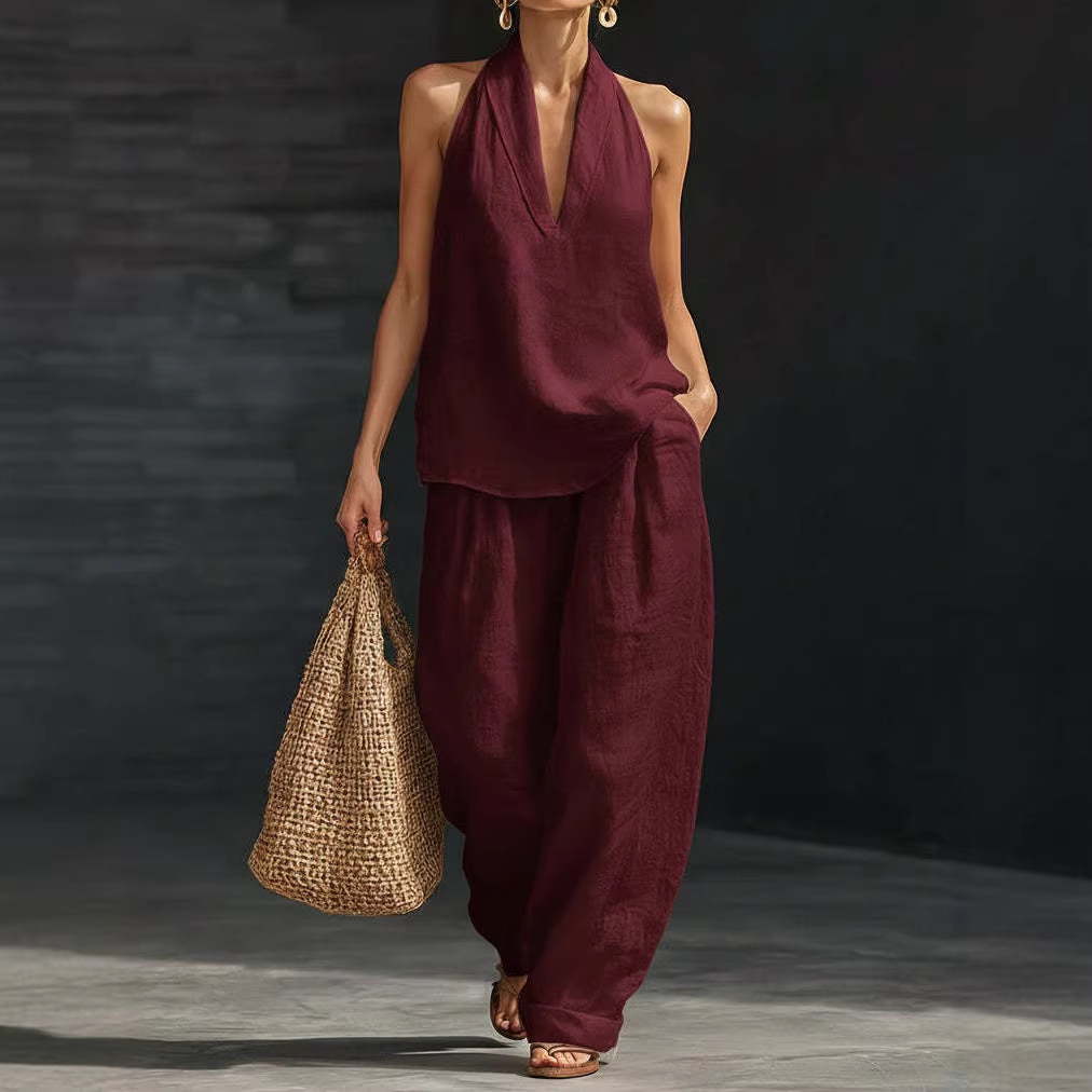 Zomer Retro Solid Katoen Linne - Linen Pant Wide recensie en prijs