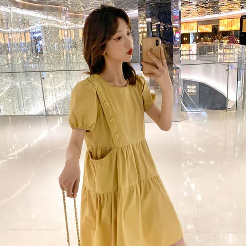 2021 Losse Elegante Koreaanse  - Linen Dress Wrap recensie en prijs