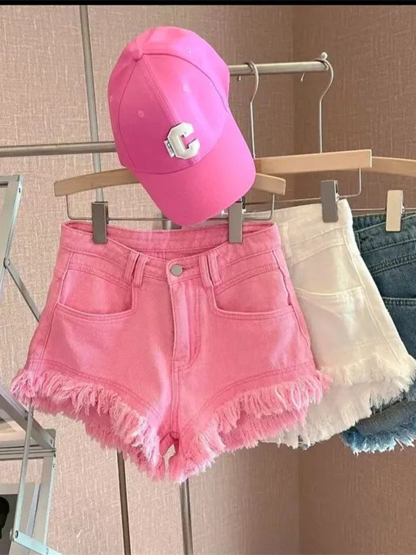 Casual Koreaanse stijl denim s - Shorts Denim Frayed recensie en prijs