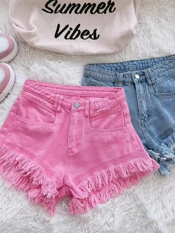 Casual Koreaanse stijl denim s - Shorts Denim Frayed recensie en prijs