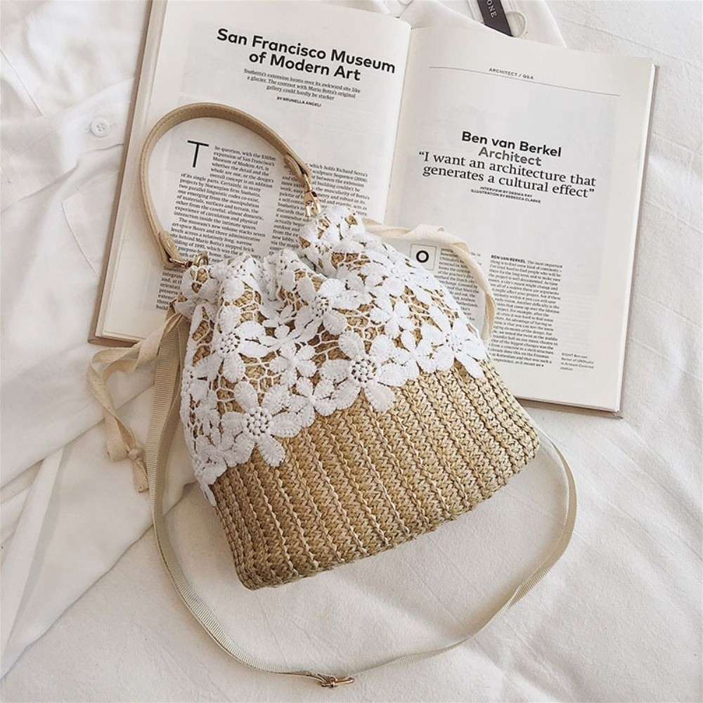 Vintage kanten schoudertas van - Tote Bag Beach recensie en prijs