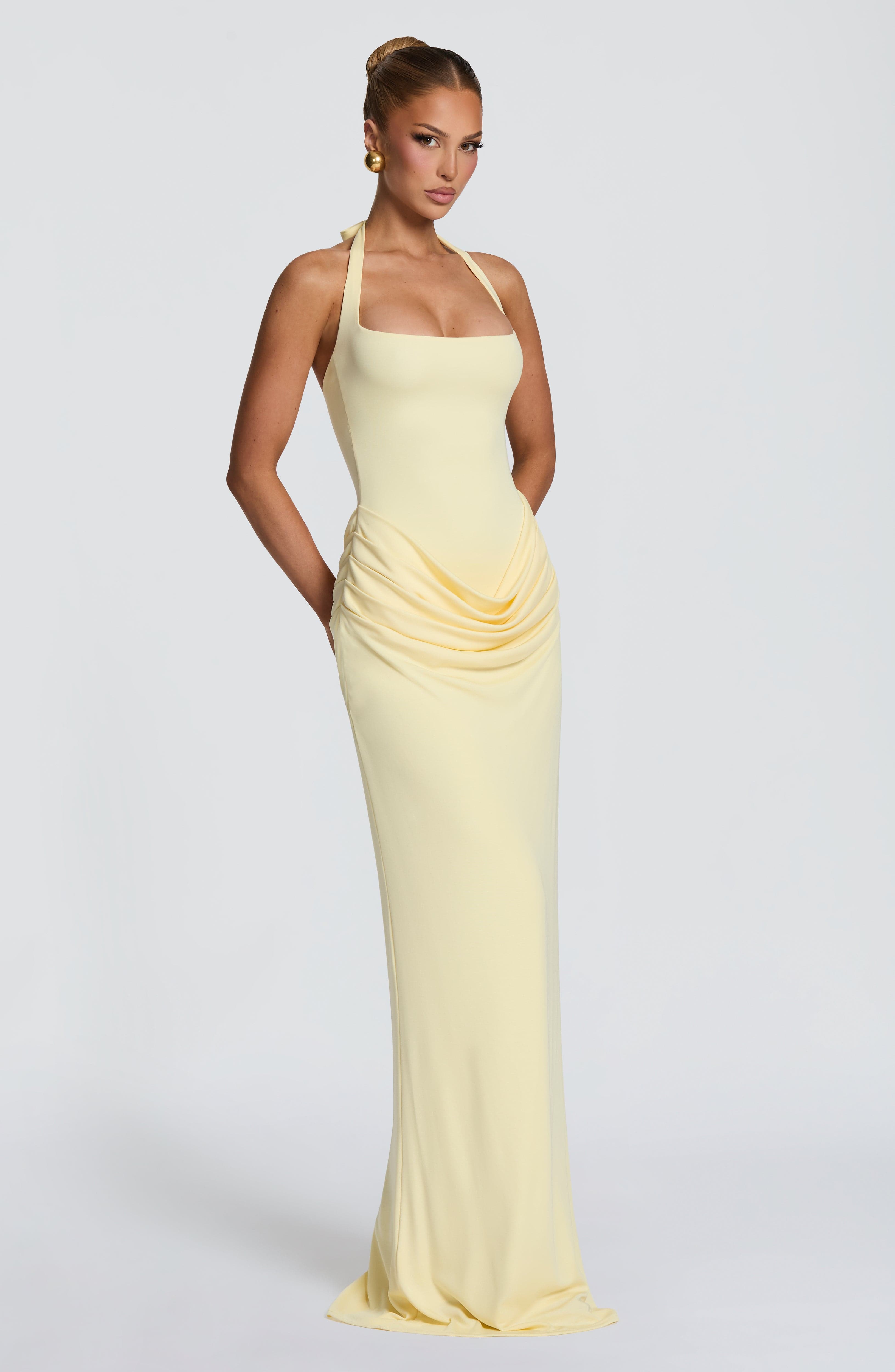 Halterjurk met vierkante hals, - Maxi Dress Halter recensie en prijs