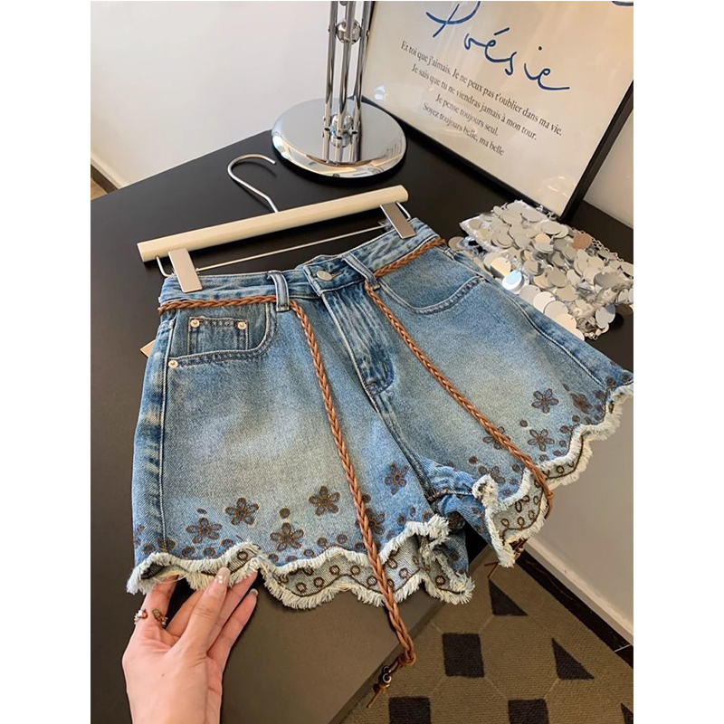 Ademende vintage denim shorts  - Shorts Denim Frayed recensie en prijs