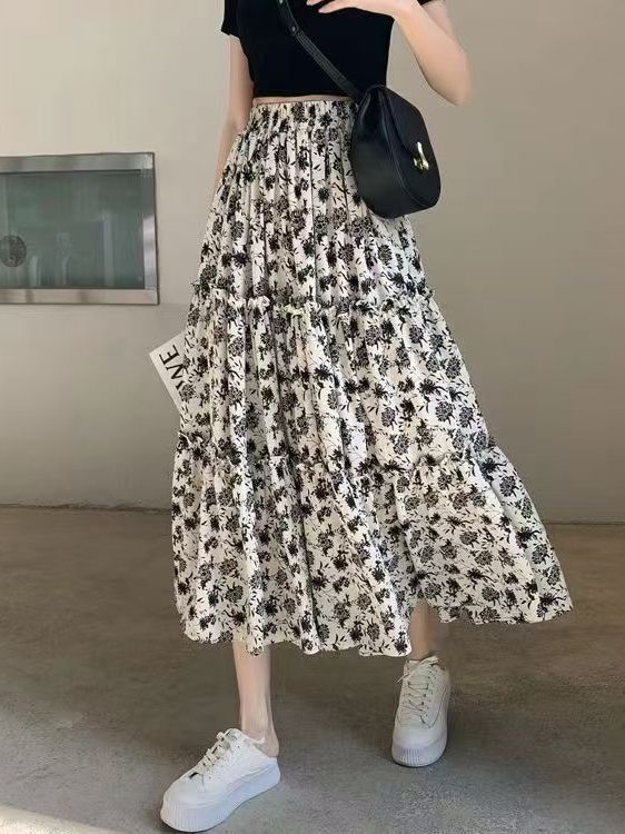 Bloemenprint A-lijn midi rok p - Midi Skirt Floral recensie en prijs
